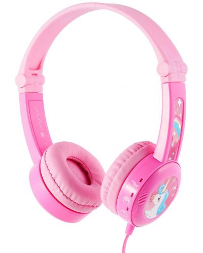 Παιδικά ακουστικά BuddyPhones - Travel, ροζ - 1