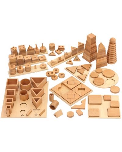 Παιδικό παιχνίδι Smart Baby - Μεγάλο ξύλινο σετ Montessori - 1