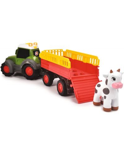 Παιδικό παιχνίδι Dickie Toys ABC - Τρακτέρ με ρυμούλκα για ζώα, Fendti - 2