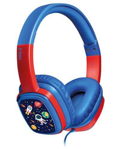 Παιδικά ακουστικά ttec - SoundBuddy, μπλε/κόκκινο - 1