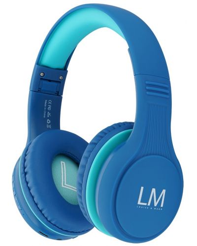Παιδικά ακουστικά PowerLocus - Louise&Mann K1 Kids, ασύρματα, μπλε - 1