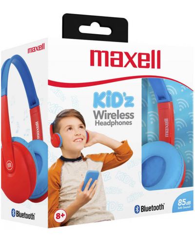 Παιδικά ακουστικά Maxell - BT350, κόκκινα/μπλε - 2