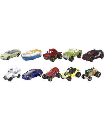 Παιδικό σετ Mattel Matchbox -9 αυτοκινητάκια, ποικιλία  - 3