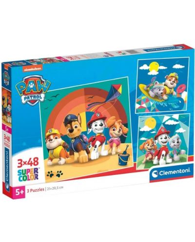 Παιδικό παζλ Clementoni 3 x 48 κομμάτια - Paw patrol (επιλογή 1) - 1