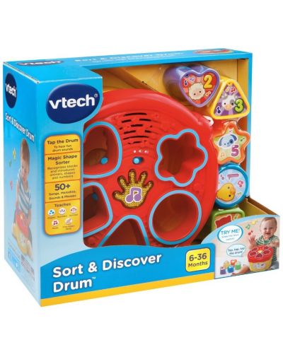 Παιδικό παιχνίδι Vtech - Μουσικό τύμπανο και διαλογέας (αγγλική γλώσσα) - 1