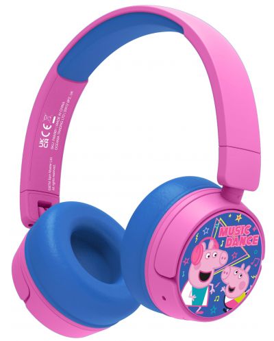 Παιδικά ακουστικά OTL Technologies - Peppa Pig Dance,ασύρματη, ροζ/μπλε - 1