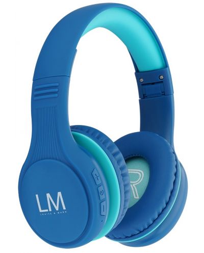 Παιδικά ακουστικά PowerLocus - Louise&Mann K1 Kids, ασύρματα, μπλε - 2