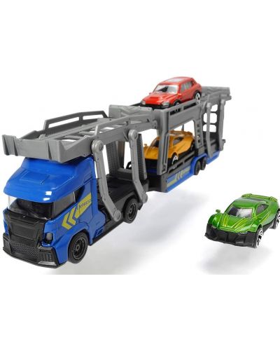 Παιδικό παιχνίδι Dickie Toys -  Μεταφορέας αυτοκινήτων με τρία αυτοκίνητα, κόκκινο - 3