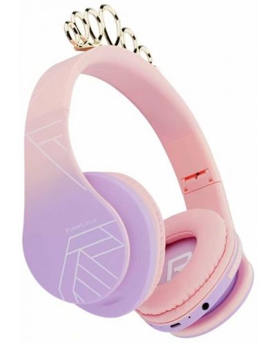 Παιδικά ακουστικά  PowerLocus - P2 Princess, ασύρματα, ροζ - 2