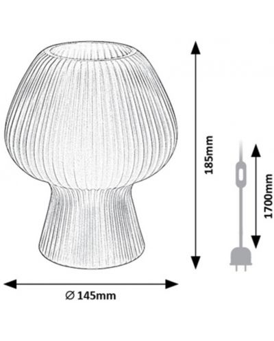 Διακοσμητικό φωτιστικό  Rabalux - Vinelle 74023, IP20, E14, 1x60W, λευκό - 6