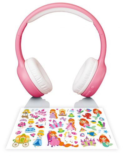 Παιδικά ακουστικά με μικρόφωνο Lenco - HPB-110PK, ασύρματα, ροζ - 1