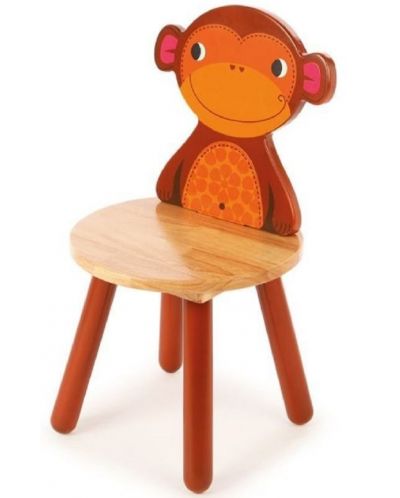 Παιδική ξύλινη καρέκλα Bigjigs - Πίθηκος - 1