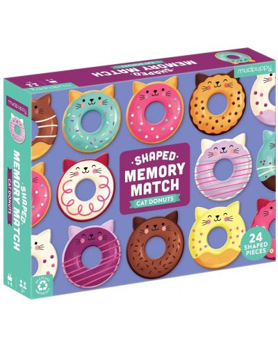 Παιδικό παιχνίδι μνήμης Mudpuppy - Cat Donuts - 1