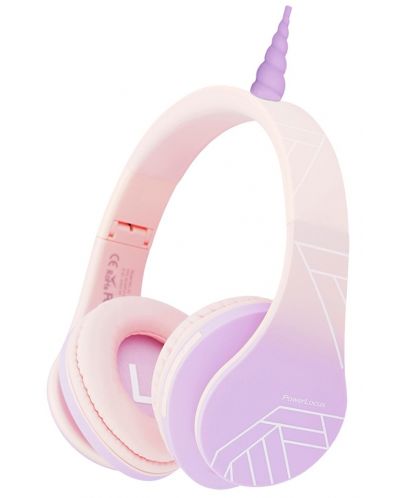 Παιδικά ακουστικά PowerLocus - P2 Unicorn,ασύρματα, ροζ - 1