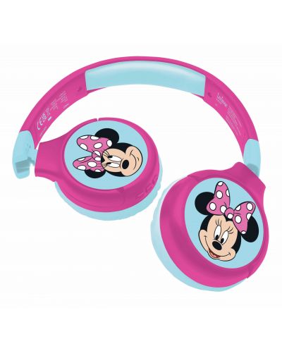 Παιδικά ακουστικά Lexibook - Minnie HPBT010MN, ασύρματα, ροζ - 1