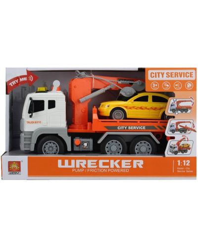 Παιδικό παιχνίδι City Service - Φορτηγό με γερανό και αυτοκίνητο  - 2