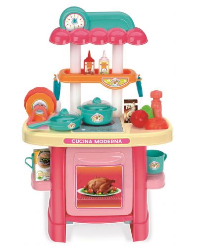 Παιδική κουζίνα RS Toys - Με αξεσουάρ, 54 cm - 2