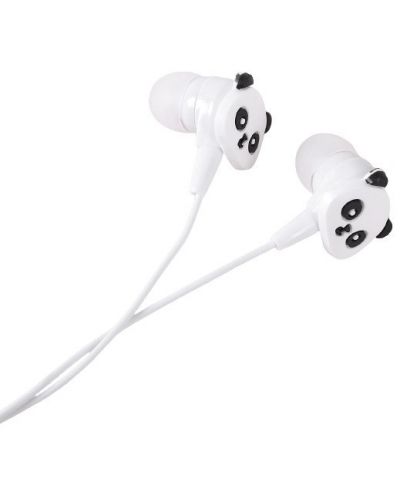 Παιδικά ακουστικά με μικρόφωνο I-Total - Panda Collection 11083, λευκό - 2
