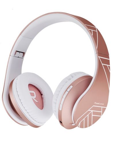Παιδικά ακουστικά PowerLocus - P2, ασύρματα, ροζ/χρυσαφί - 1