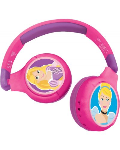 Παιδικά ακουστικά Lexibook - Princesses HPBT010DP, ασύρματα, ροζ - 1