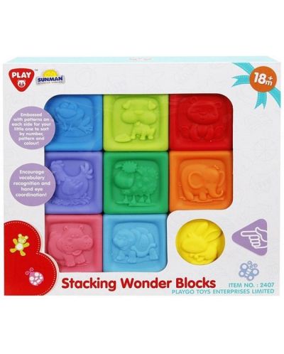 Παιδικοί κύβοι PlayGo - Πυραμίδα - 1