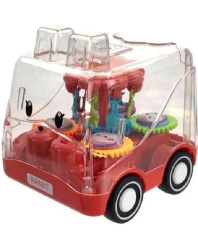 Παιδικό παιχνίδι Raya Toys - Αυτοκίνητο Αδράνειας Κουνέλι, κόκκινο - 1