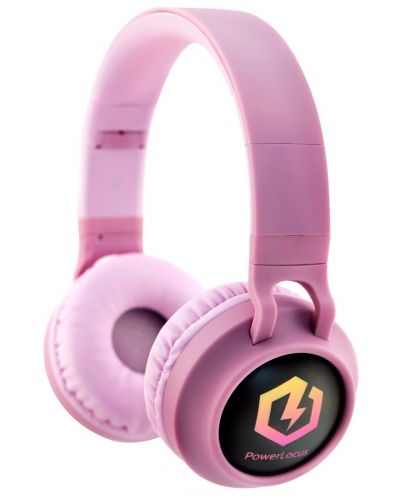 Παιδικά ακουστικά PowerLocus - Buddy, ασύρματα, ροζ - 1