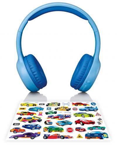 Παιδικά ακουστικά με μικρόφωνο Lenco - HPB-110BU, ασύρματα, μπλε - 1