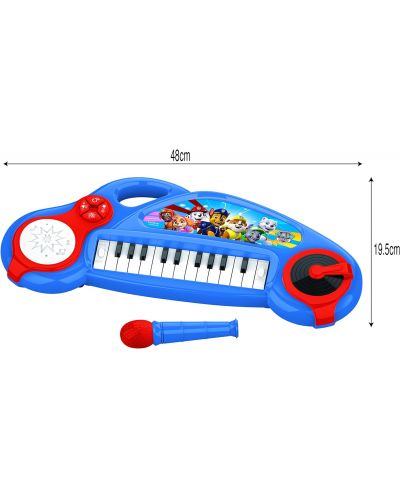 Παιδικό παιχνίδι Lexibook -Ηλεκτρονικό πιάνο Paw Patrol, με μικρόφωνο - 2