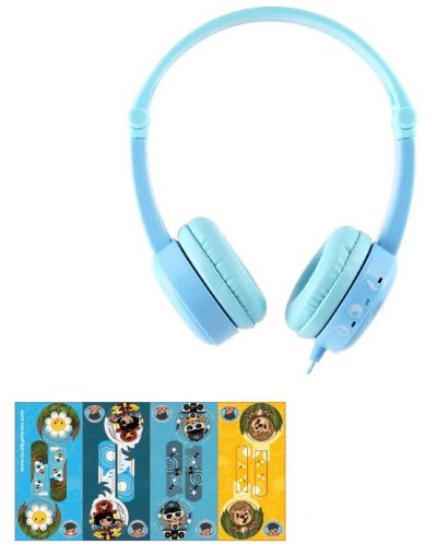 Παιδικά ακουστικά BuddyPhones - Travel, μπλε - 4