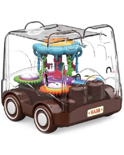 Παιδικό παιχνίδι Raya Toys - Αυτοκίνητο Αδράνειας Bear, καφέ - 1