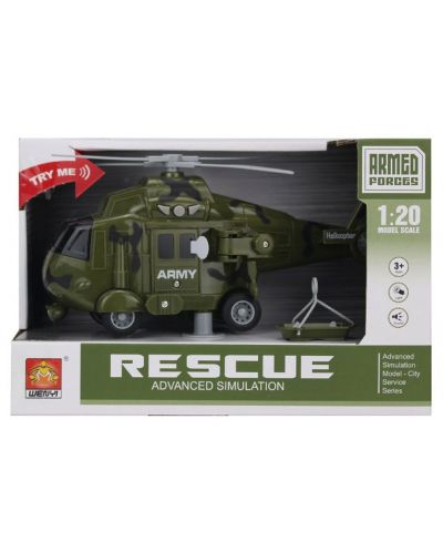 Παιδικό παιχνίδι City Service - Στρατιωτικό Ελικόπτερο Resque, 1:20 - 2