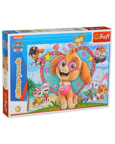 Παιδικό παζλ Trefl 100 κομμάτια  - Η γλυκη Σκαι, Περιπολία σκύλων  - 1