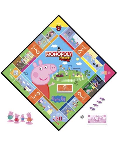 Παιδικό επιτραπέζιο παιχνίδι Hasbro Monopoly Junior - Peppa Pig - 3