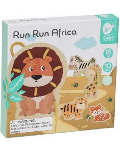 Παιδικό παιχνίδι κορδόνι  Classic World - ζώα της Αφρικής - 1