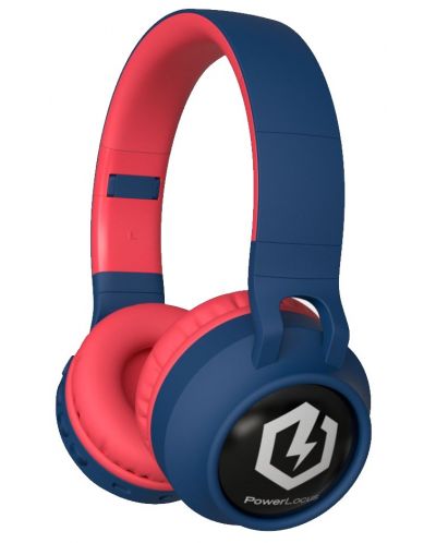 Παιδικά ακουστικά PowerLocus - Buddy, ασύρματα, μπλε/κόκκινα - 1