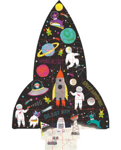 Παιδικό παζλ Floss & Rock - Διάστημα, 80 κομμάτια - 2
