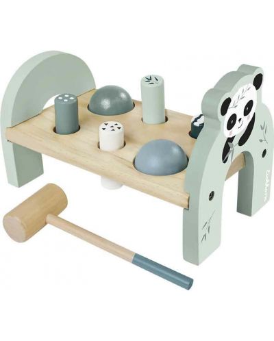 Παιδικό ξύλινο σετ Eichorn - Παιχνίδι με σφυρί και πάγκο - 1