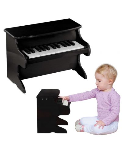 Παιδικό ξύλινο πιάνο Viga  - Με 25 πλήκτρα ,μαύρο - 3