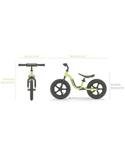 Παιδικό ποδήλατο ισορροπίας Chillafish - Charlie Sport 12′′, ανοιχτό πράσινο - 8