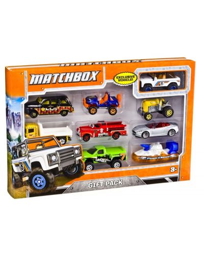 Παιδικό σετ Mattel Matchbox -9 αυτοκινητάκια, ποικιλία  - 1