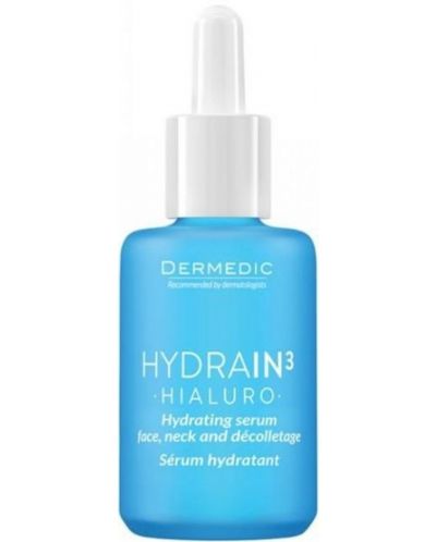 Dermedic Hydrain3 Hialuro Σετ - Ορός, κρέμα ματιών και ημέρας, SPF15, 30 + 15 + 2.5 ml - 3