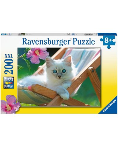 Παιδικό παζλ Ravensburger 200 XXL κομμάτια - Λευκό γατάκι - 1