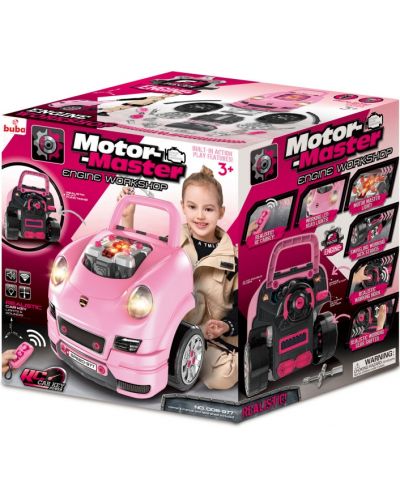 Παιδικό διαδραστικό αυτοκίνητο Buba - Motor Sport, ροζ - 5