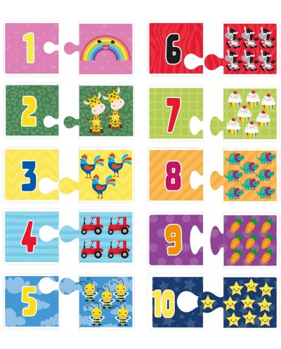Παιδικό παιχνίδι  Grafix -Ταίριαξε τους αριθμούς από το 1 έως το 10 - 2