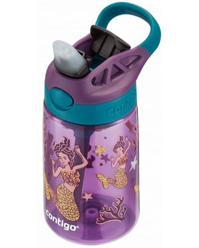Παιδικό μπουκάλι Contigo Cleanable Mermaids - 420 ml, μωβ - 3