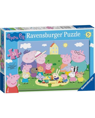 Παιδικό παζλ Ravensburger 35 κομμάτια - Διασκέδαση στον ήλιο με την Peppa Pig - 1