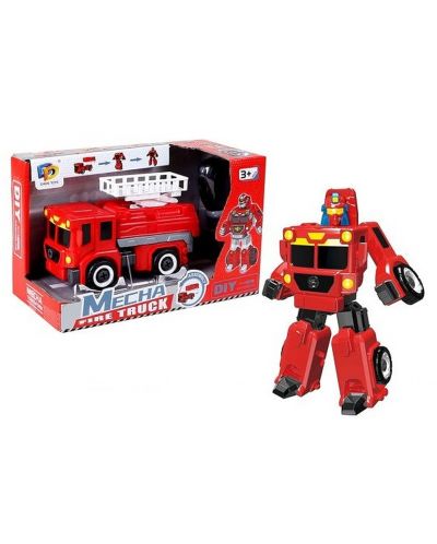 Παιδικό φορτηγό Raya Toys -Μετασχηματιστής, κόκκινο - 1