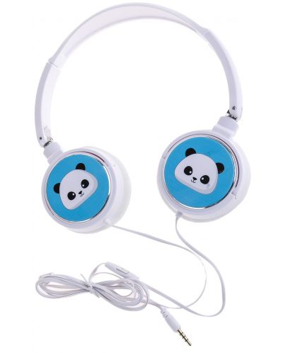 Παιδικά ακουστικά με μικρόφωνο I-Total - Panda Collection 11081, λευκό - 1