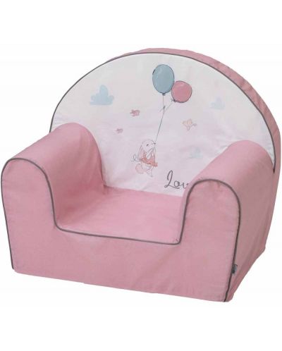 Παιδική πολυθρόνα Bubaba -Κουνελάκι ερωτευμένο, ροζ - 1